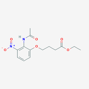 Ethyl 4-[2-(acetylamino)-3-nitrophenoxy]butanoate