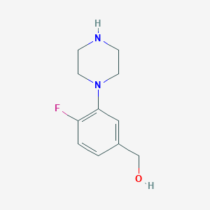 (4-Fluoro-3-piperazin-1-ylphenyl)methanol