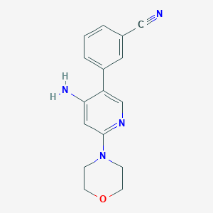 3-(4-Amino-6-morpholinopyridin-3-yl)benzonitrile