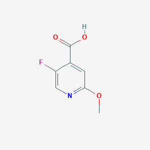 molecular formula C7H6FNO3 B1388057 5-Fluoro-2-methoxyisonicotinic acid CAS No. 884495-30-1