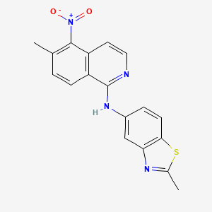 2-methyl-N-(6-methyl-5-nitroisoquinolin-1-yl)-1,3-benzothiazol-5-amine