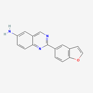 molecular formula C16H11N3O B13880604 2-(1-Benzofuran-5-yl)quinazolin-6-amine 