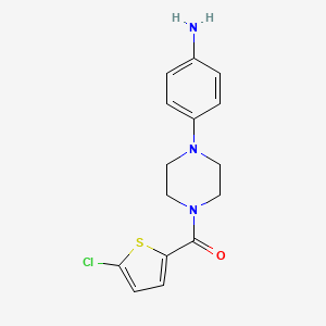 [4-(4-Aminophenyl)piperazin-1-yl]-(5-chlorothiophen-2-yl)methanone