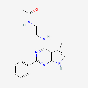 N-[2-(5,6-Dimethyl-2-phenyl-7H-pyrrolo[2,3-d]pyrimidin-4-ylamino)-ethyl]-acetamide