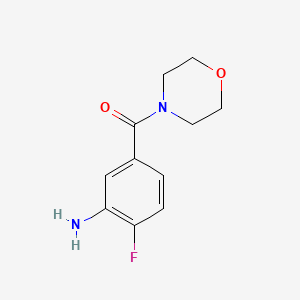 molecular formula C11H13FN2O2 B1388067 (3-Amino-4-fluorophenyl)(morpholin-4-yl)methanone CAS No. 959795-65-4