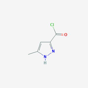 molecular formula C5H5ClN2O B13880676 5-methyl-1H-pyrazole-3-carbonyl chloride 