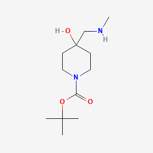 molecular formula C12H24N2O3 B1388068 tert-Butyl 4-hydroxy-4-[(methylamino)methyl]piperidine-1-carboxylate CAS No. 1073559-55-3