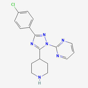 2-[3-(4-Chlorophenyl)-5-piperidin-4-yl-1,2,4-triazol-1-yl]pyrimidine