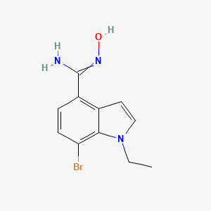 7-Bromo-1-ethyl-N-hydroxy-1H-indole-4-carboximidamide