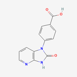 molecular formula C13H9N3O3 B13880697 4-(2-oxo-3H-imidazo[4,5-b]pyridin-1-yl)benzoic acid 