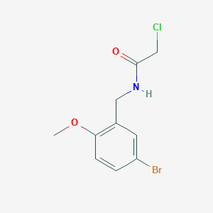 molecular formula C10H11BrClNO2 B1388070 N-[(5-bromo-2-methoxyphenyl)methyl]-2-chloroacetamide CAS No. 1172317-85-9