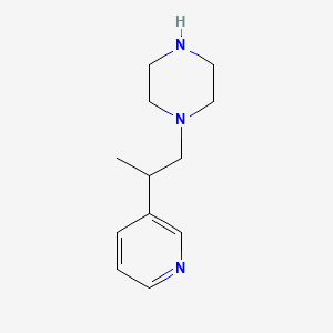 molecular formula C12H19N3 B13880704 1-(2-Pyridin-3-ylpropyl)piperazine 