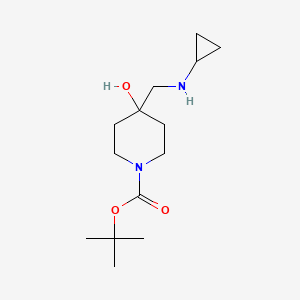 molecular formula C14H26N2O3 B1388071 Tert-butyl 4-[(cyclopropylamino)methyl]-4-hydroxypiperidine-1-carboxylate CAS No. 1181759-11-4