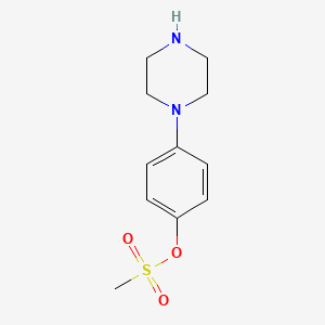 molecular formula C11H16N2O3S B13880738 (4-Piperazin-1-ylphenyl) methanesulfonate 