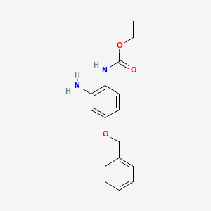 molecular formula C16H18N2O3 B13880746 ethyl N-(2-amino-4-phenylmethoxyphenyl)carbamate 