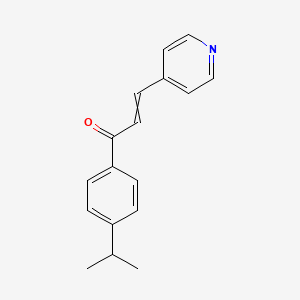 molecular formula C17H17NO B13880847 1-(4-Propan-2-ylphenyl)-3-pyridin-4-ylprop-2-en-1-one 