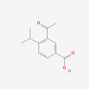 molecular formula C12H14O3 B13880857 3-Acetyl-4-propan-2-ylbenzoic acid 