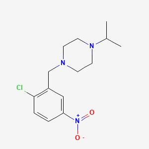 molecular formula C14H20ClN3O2 B13880863 1-[(2-Chloro-5-nitrophenyl)methyl]-4-propan-2-ylpiperazine 