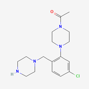 1-[4-[5-Chloro-2-(piperazin-1-ylmethyl)phenyl]piperazin-1-yl]ethan-1-one