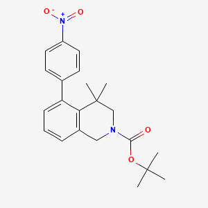 molecular formula C22H26N2O4 B13880902 Tert-butyl 4,4-dimethyl-5-(4-nitrophenyl)-1,3-dihydroisoquinoline-2-carboxylate 