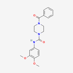 4-benzoyl-N-(3,4-dimethoxyphenyl)piperazine-1-carboxamide