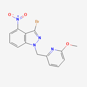 3-Bromo-1-[(6-methoxypyridin-2-yl)methyl]-4-nitroindazole