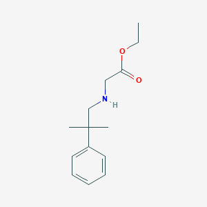 molecular formula C14H21NO2 B13880945 Ethyl 2-[(2-methyl-2-phenylpropyl)amino]acetate 