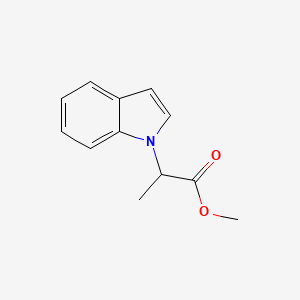 molecular formula C12H13NO2 B13880954 methyl 2-(1H-indol-1-yl)propanoate 