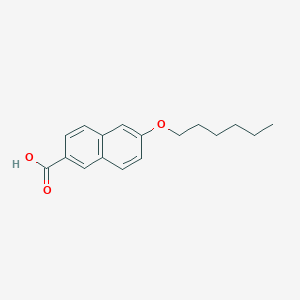 molecular formula C17H20O3 B13880961 6-Hexoxynaphthalene-2-carboxylic acid 