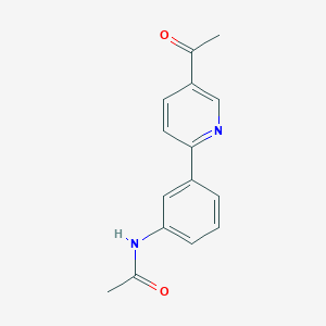 molecular formula C15H14N2O2 B1388098 N-[3-(5-Acetyl-pyridin-2-yl)-phenyl]-acetamide CAS No. 1125428-92-3