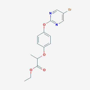 molecular formula C15H15BrN2O4 B13881064 Ethyl 2-[4-(5-bromopyrimidin-2-yl)oxyphenoxy]propanoate 