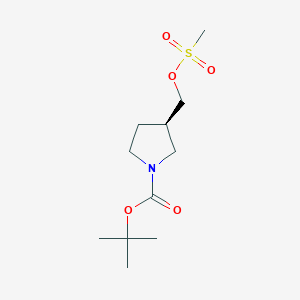 molecular formula C11H21NO5S B1388108 (R)-叔丁基 3-(((甲磺酰)氧)甲基)吡咯烷-1-羧酸酯 CAS No. 177947-76-1