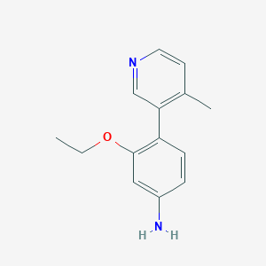 molecular formula C14H16N2O B13881081 3-Ethoxy-4-(4-methylpyridin-3-yl)aniline 