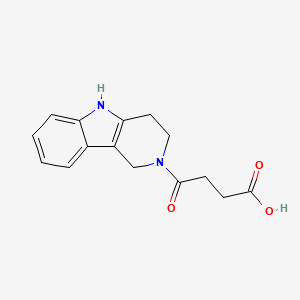 molecular formula C15H16N2O3 B1388110 4-oxo-4-(1,3,4,5-tetrahydro-2H-pyrido[4,3-b]indol-2-yl)butanoic acid CAS No. 1146291-10-2