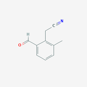 molecular formula C10H9NO B138812 (2-Formyl-6-methylphenyl)acetonitrile CAS No. 136262-98-1