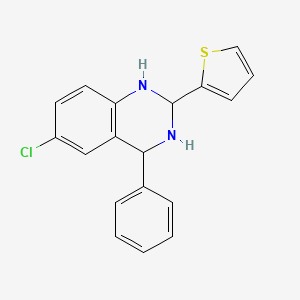 6-Chloro-4-phenyl-2-thiophen-2-yl-1,2,3,4-tetrahydroquinazoline