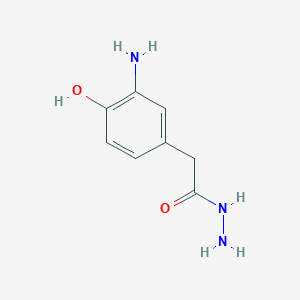 molecular formula C8H11N3O2 B1388127 2-(3-Amino-4-hydroxyphenyl)acetohydrazide CAS No. 1147979-46-1