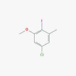 molecular formula C8H8ClIO B1388130 5-Chloro-2-iodo-1-methoxy-3-methylbenzene CAS No. 1150617-68-7