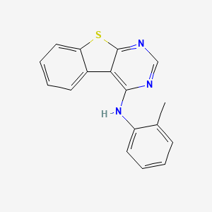 molecular formula C17H13N3S B13881322 N-(2-methylphenyl)-[1]benzothiolo[2,3-d]pyrimidin-4-amine 