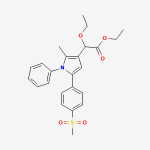 Ethyl 2-ethoxy-2-[2-methyl-5-(4-methylsulfonylphenyl)-1-phenylpyrrol-3-yl]acetate