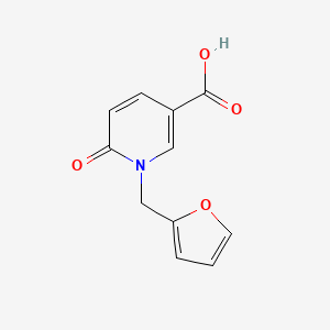 molecular formula C11H9NO4 B13881360 1-(Furan-2-ylmethyl)-6-oxopyridine-3-carboxylic acid 