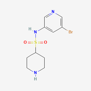 molecular formula C10H14BrN3O2S B13881366 N-(5-bromo-3-pyridinyl)-4-piperidinesulfonamide CAS No. 1093819-41-0