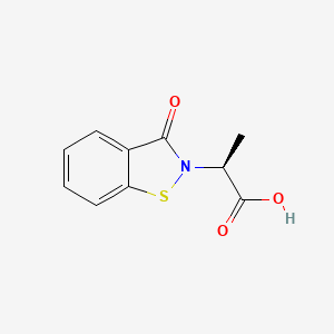 molecular formula C10H9NO3S B1388137 (2S)-2-(3-oxo-1,2-benzisothiazol-2(3H)-yl)propanoic acid CAS No. 1212358-67-2
