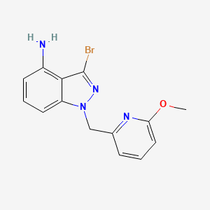 3-Bromo-1-[(6-methoxypyridin-2-yl)methyl]indazol-4-amine