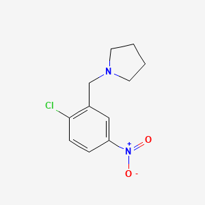 1-[(2-Chloro-5-nitrophenyl)methyl]pyrrolidine