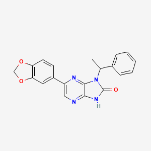 5-(1,3-benzodioxol-5-yl)-3-(1-phenylethyl)-1H-imidazo[4,5-b]pyrazin-2-one