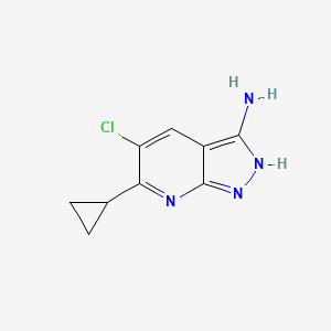 B1388146 5-chloro-6-cyclopropyl-1H-pyrazolo[3,4-b]pyridin-3-ylamine CAS No. 1135283-22-5