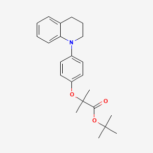 molecular formula C23H29NO3 B13881469 tert-butyl 2-[4-(3,4-dihydro-2H-quinolin-1-yl)phenoxy]-2-methylpropanoate 