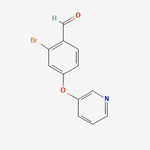 molecular formula C12H8BrNO2 B13881479 2-Bromo-4-(pyridine-3-yloxy)-benzaldehyde 