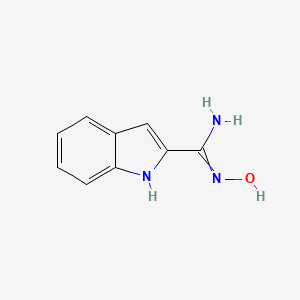 molecular formula C9H9N3O B13881482 N'-hydroxy-1H-indole-2-carboximidamide 